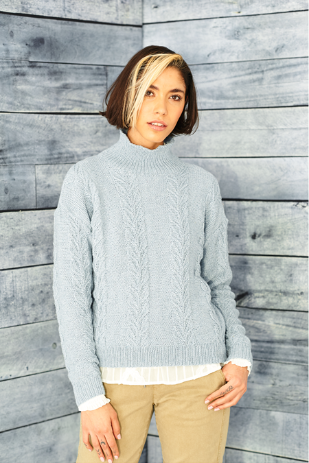 Ladies Round & Funnel Neck Sweaters 9859